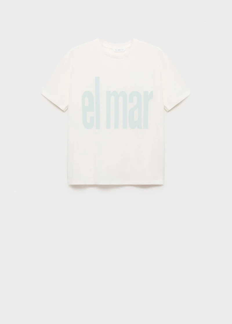 Message cotton T-shirt
