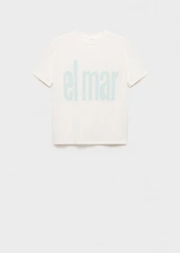Message cotton T-shirt