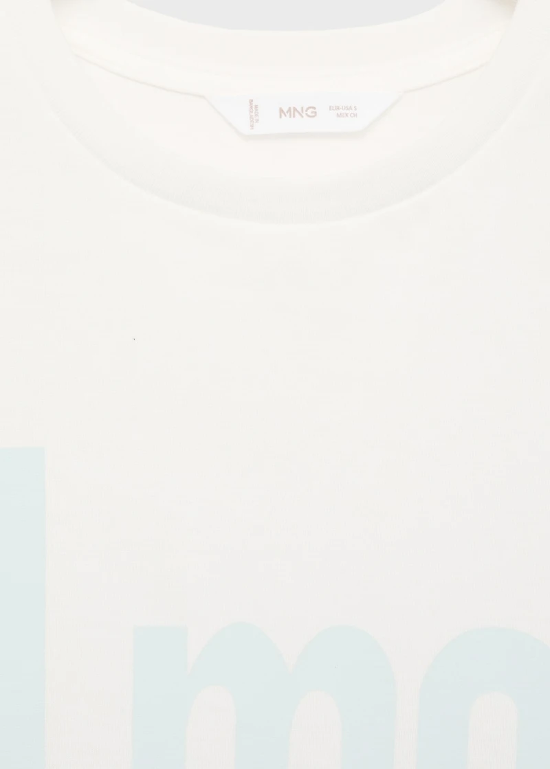 Message cotton T-shirt