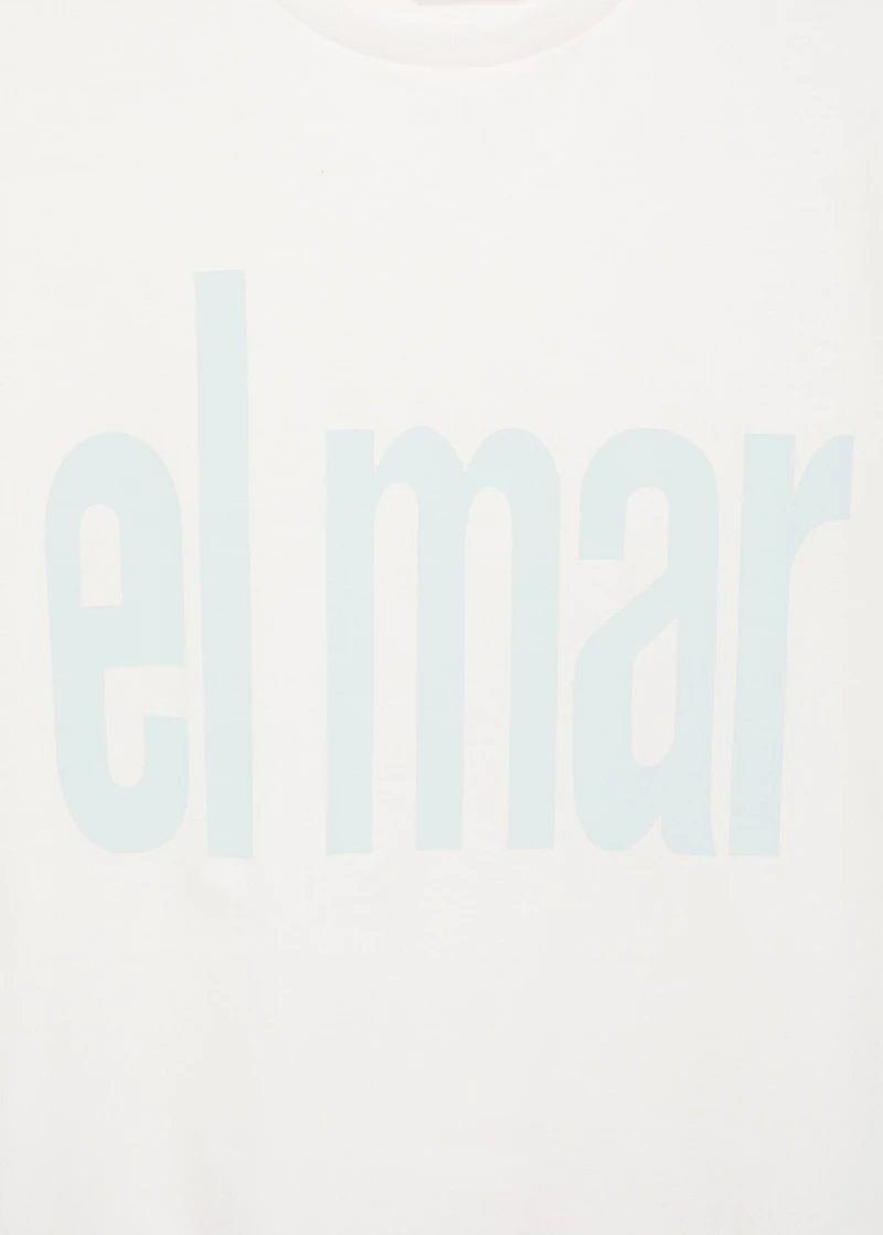 Message cotton T-shirt