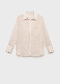 Semi-transparent striped shirt