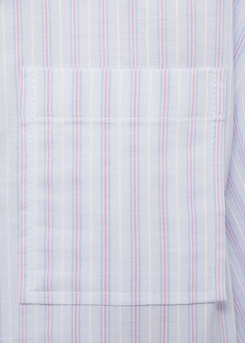 Pocket striped shirt