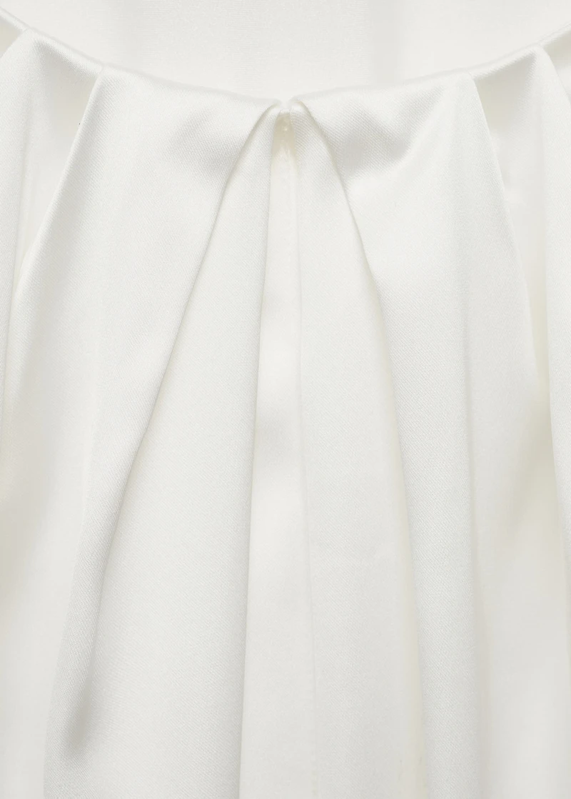 Combined-fabric long dress