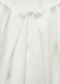 Combined-fabric long dress