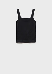 Knit top with lace accents