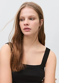 Knit top with lace accents