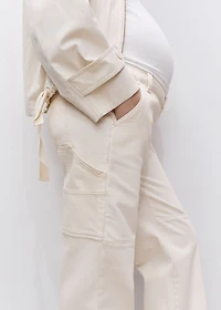 Maternity wide leg jeans