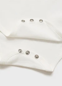 Cotton bodysuit with Peter Pan collar