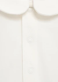 Cotton bodysuit with Peter Pan collar