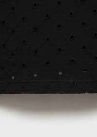 Embroidered t-shirt with lace accents