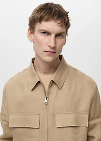 100% linen jacket with pockets