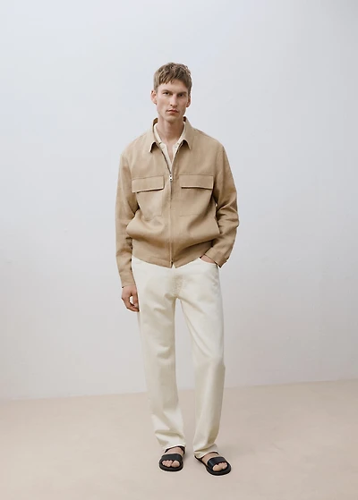 100% linen jacket with pockets