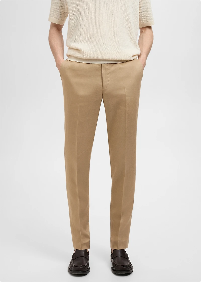 Amalfi 100% linen slim-fit suit pants