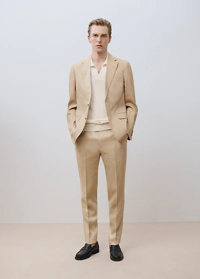 Amalfi 100% linen slim-fit suit pants