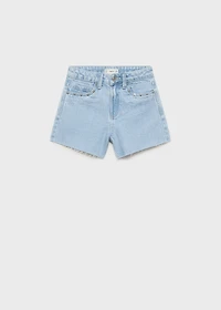 Studded denim shorts
