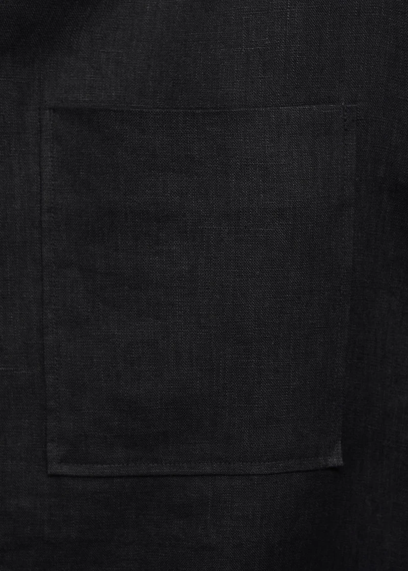 100% linen short sleeve shirt