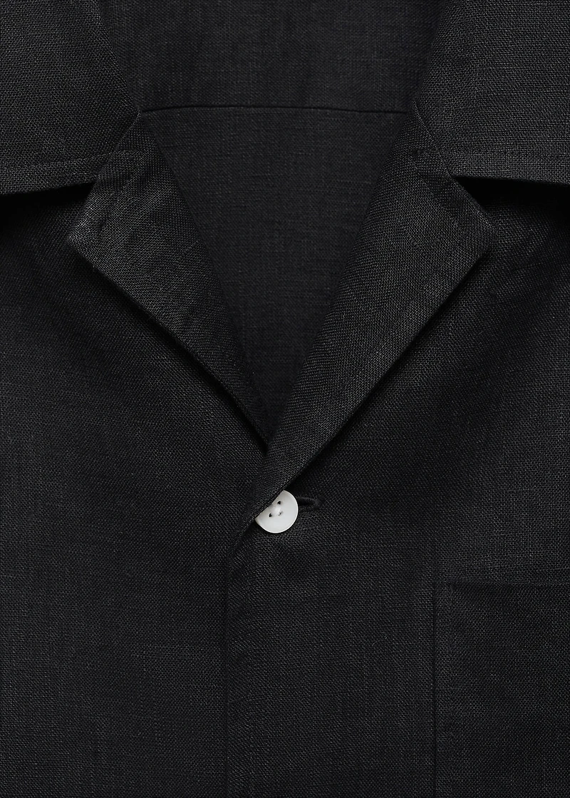 100% linen short sleeve shirt