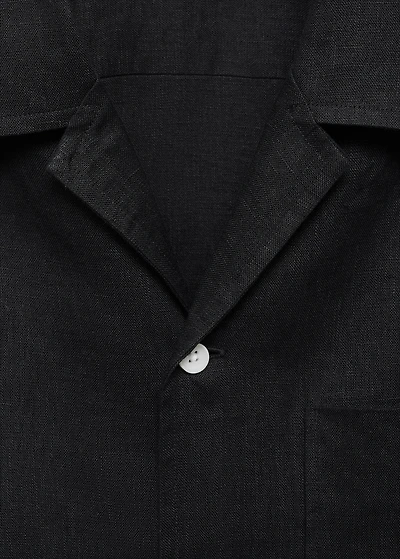 100% linen short sleeve shirt