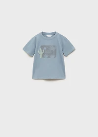 Embossed cotton t-shirt