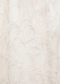 Halter dress with feather decoration