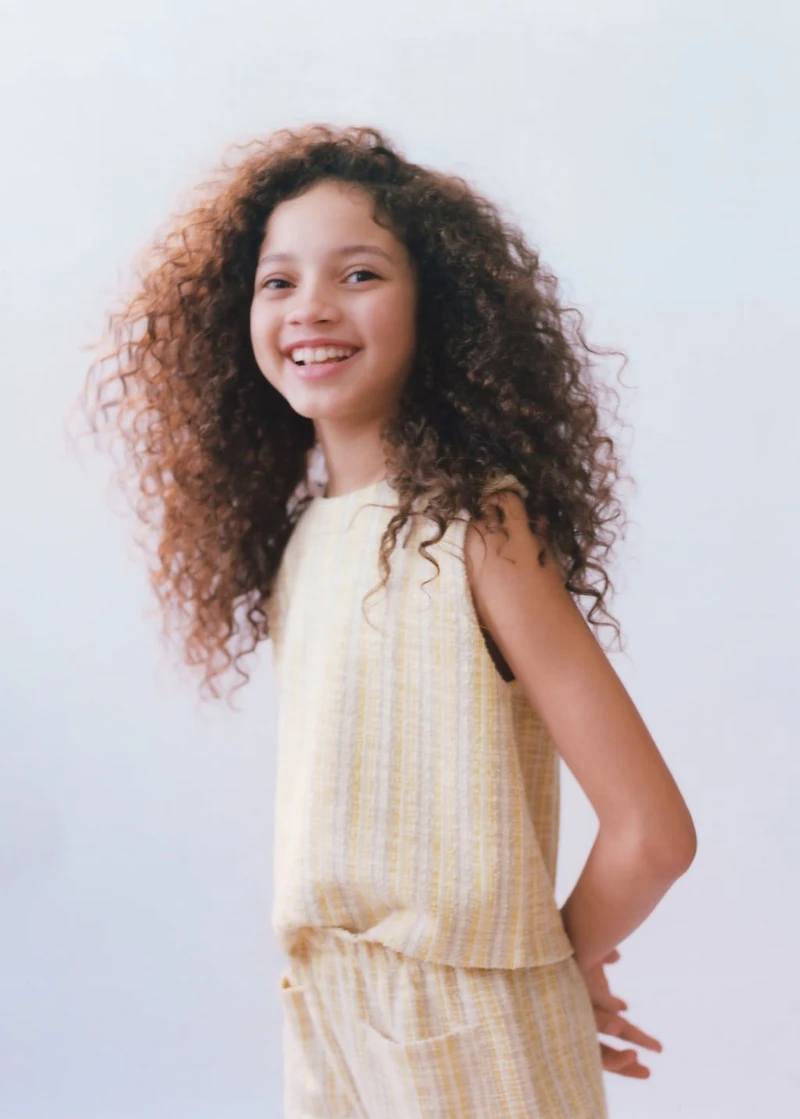 Textured striped T-shirt