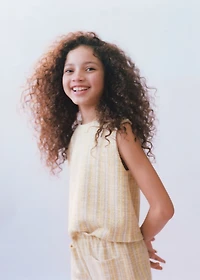 Textured striped T-shirt