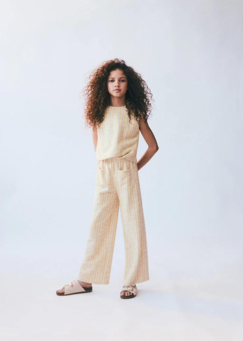 Textured striped T-shirt