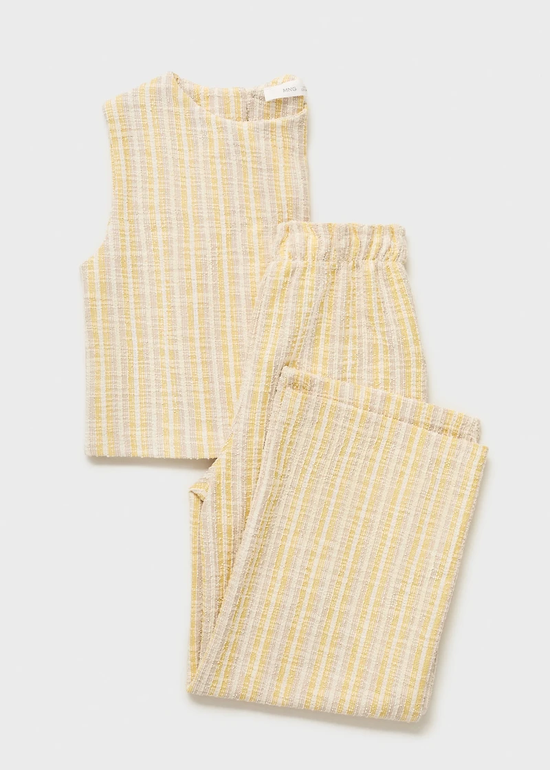 Textured striped T-shirt