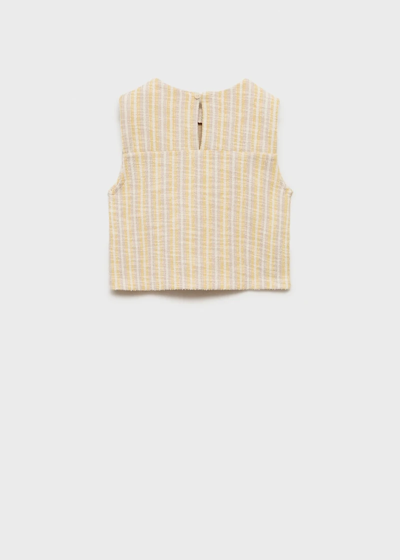 Textured striped T-shirt