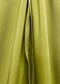 Draped shirt dress with side openings