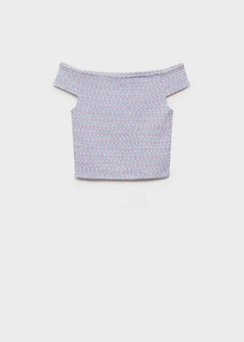 Print off-shoulder top