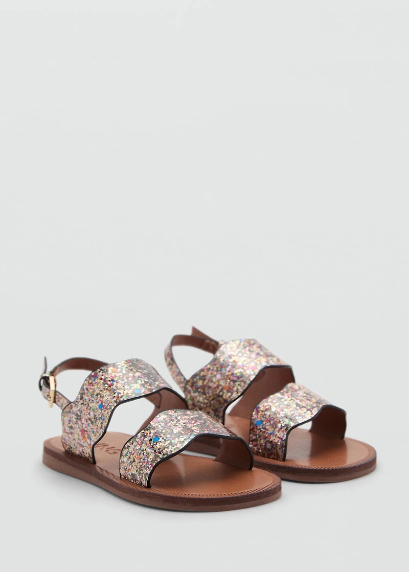 Sandals with glitter strap