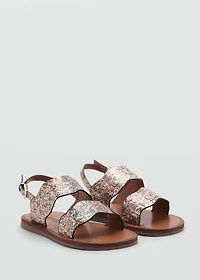 Sandals with glitter strap