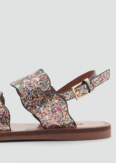 Sandals with glitter strap