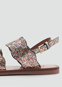 Sandals with glitter strap