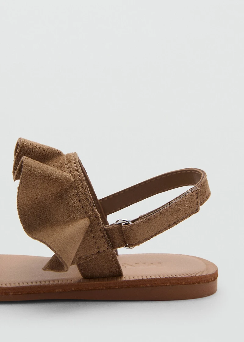 Sandals with ruffle straps