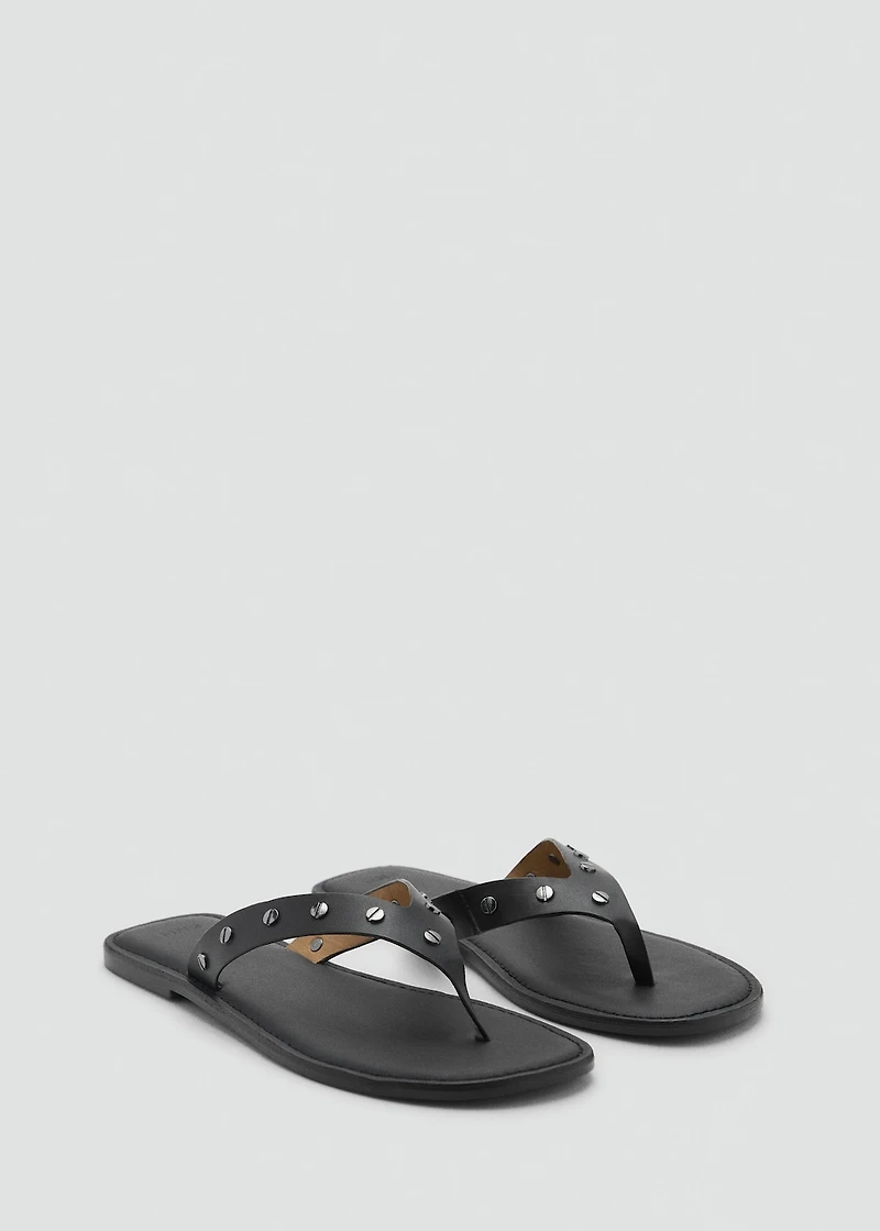 Studded leather sandals
