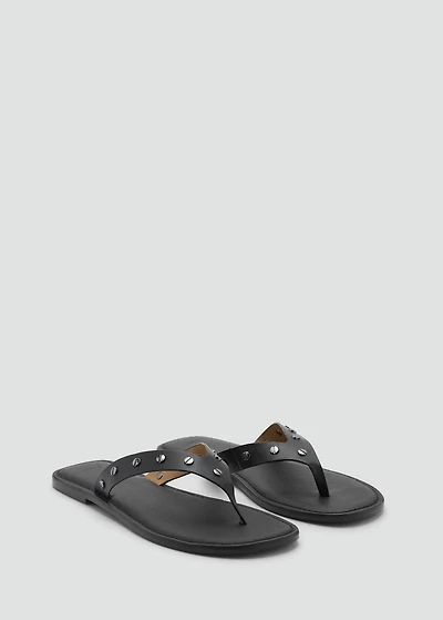 Studded leather sandals