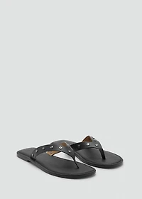 Studded leather sandals