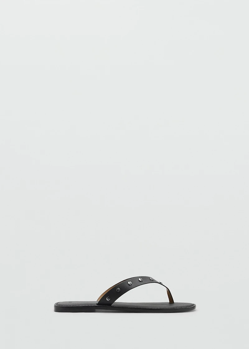 Studded leather sandals