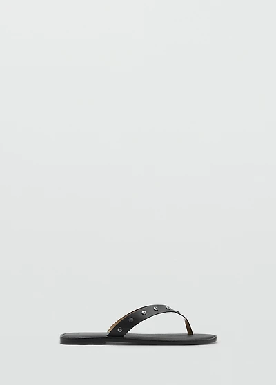 Studded leather sandals