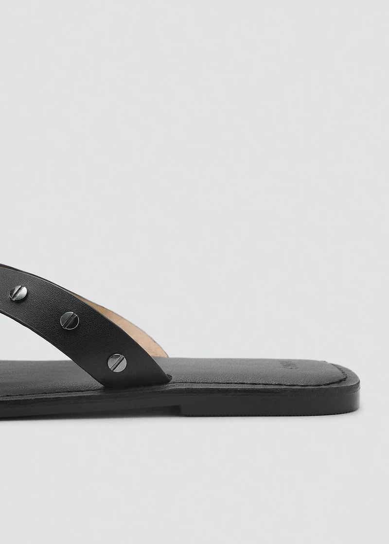 Studded leather sandals