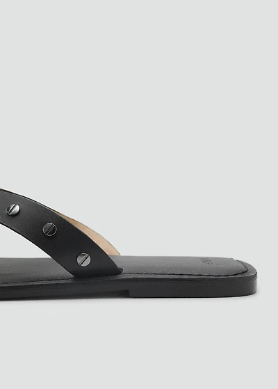 Studded leather sandals