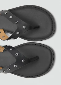 Studded leather sandals