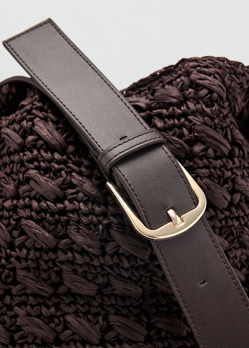 Natural fibre shoulder bag