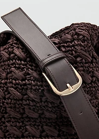 Natural fibre shoulder bag