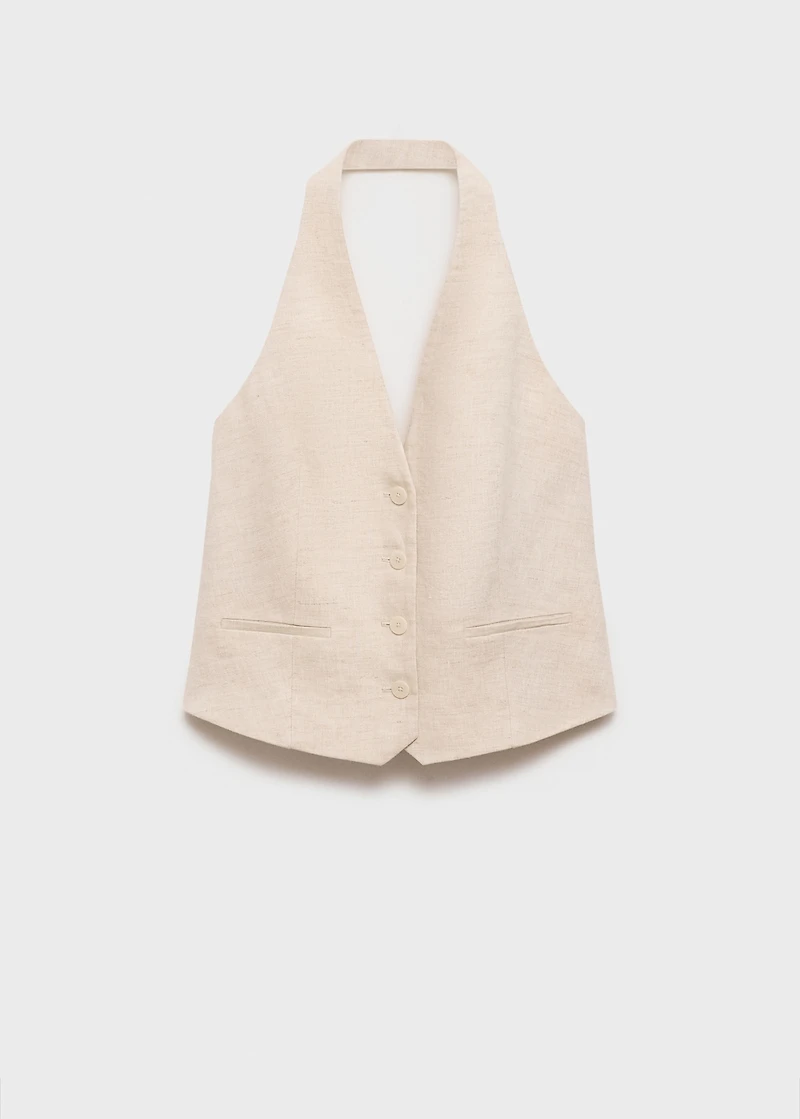 Linen suit waistcoat