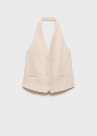 Linen suit waistcoat
