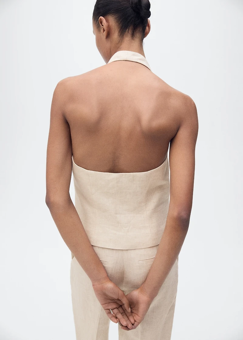 Linen suit waistcoat