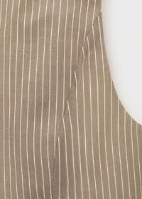 Striped lyocell suit vest